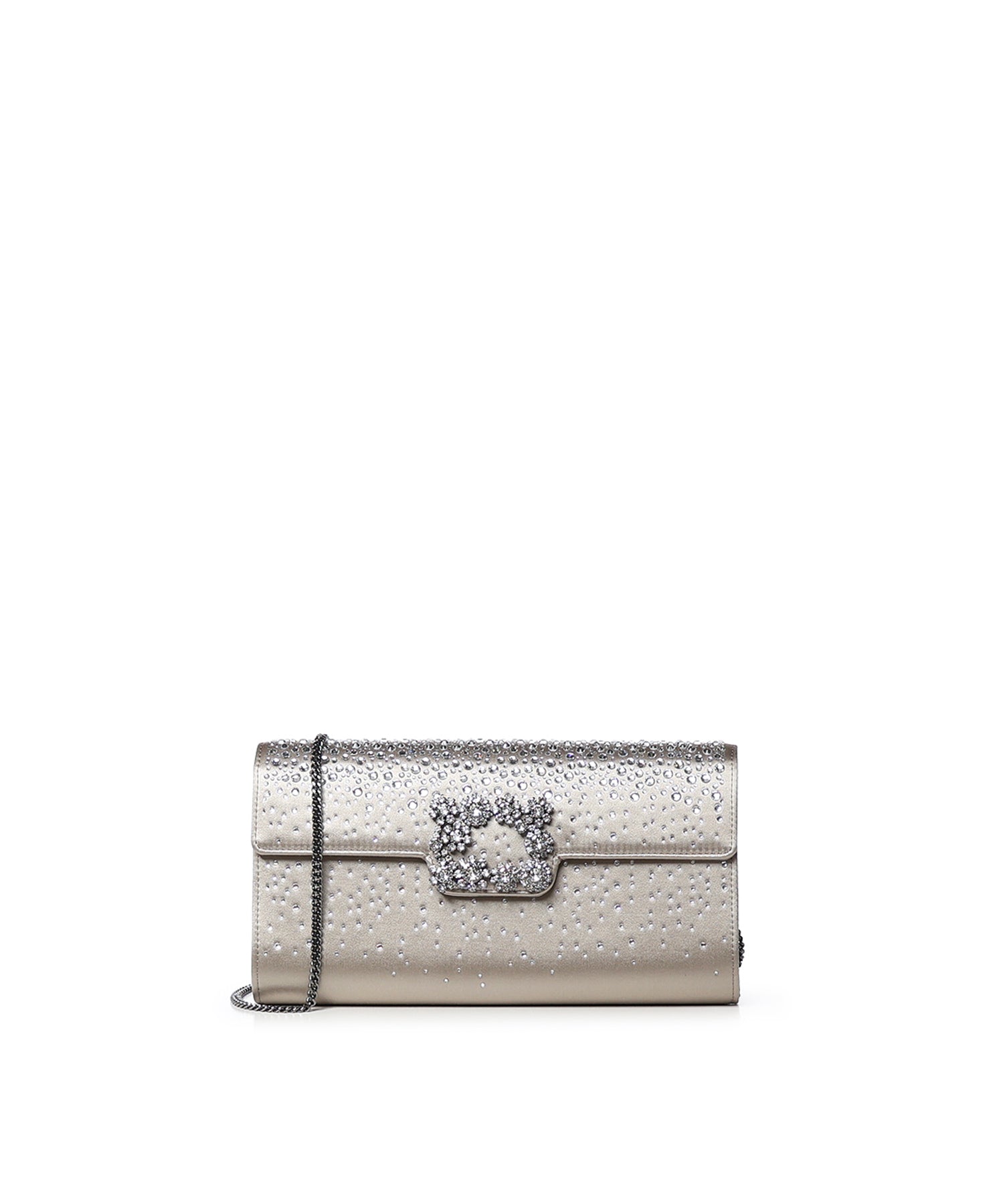 Clutch in raso con cristalli RBWAMFDY200RS0 B007 ROGER VIVIER 
