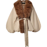 Giacca con colletto in pelliccia sintetica 115145 532 ROTATE 