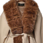 Giacca con colletto in pelliccia sintetica 115145 532 ROTATE 