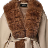 Giacca con colletto in pelliccia sintetica 115145 532 ROTATE 