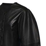 Giacca cropped in pelle 116172 100 ROTATE 