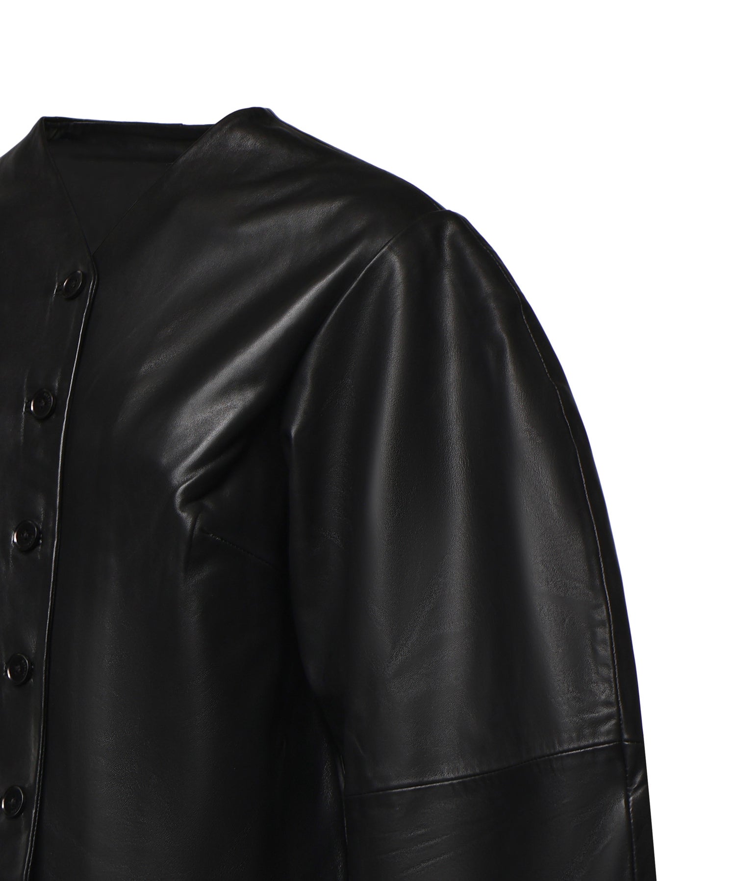 Giacca cropped in pelle 116172 100 ROTATE 