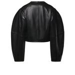 Giacca cropped in pelle 116172 100 ROTATE 