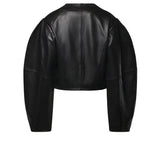 Giacca cropped in pelle 116172 100 ROTATE 