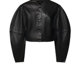Giacca cropped in pelle 116172 100 ROTATE 