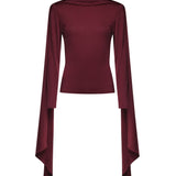 Top a manica lunga in viscosa 116175 2694 ROTATE 
