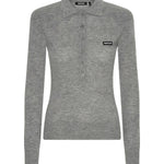 Polo in lana con logo 116181 1093 ROTATE 