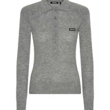 Polo in lana con logo 116181 1093 ROTATE 