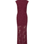 Abito lungo in mesh con stampa floreale 116273 741 ROTATE 