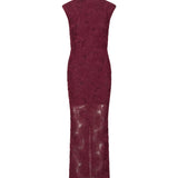 Abito lungo in mesh con stampa floreale 116273 741 ROTATE 