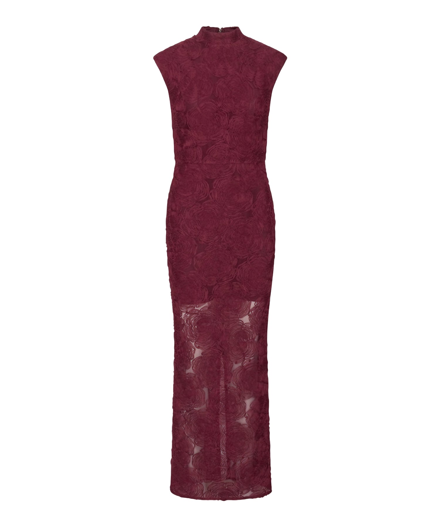 Abito lungo in mesh con stampa floreale 116273 741 ROTATE 