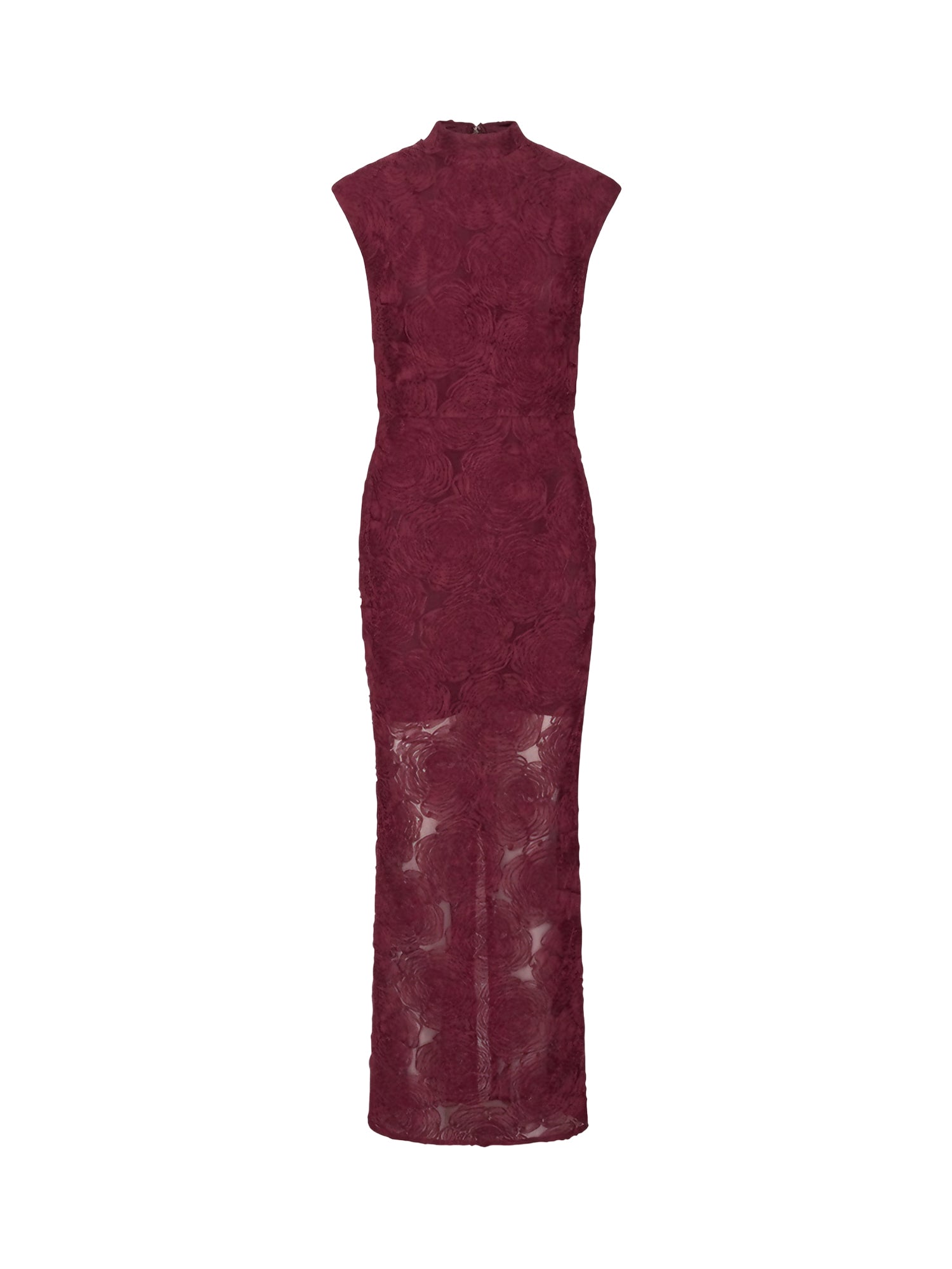 Abito lungo in mesh con stampa floreale 116273 741 ROTATE 