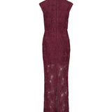 Abito lungo in mesh con stampa floreale 116273 741 ROTATE 