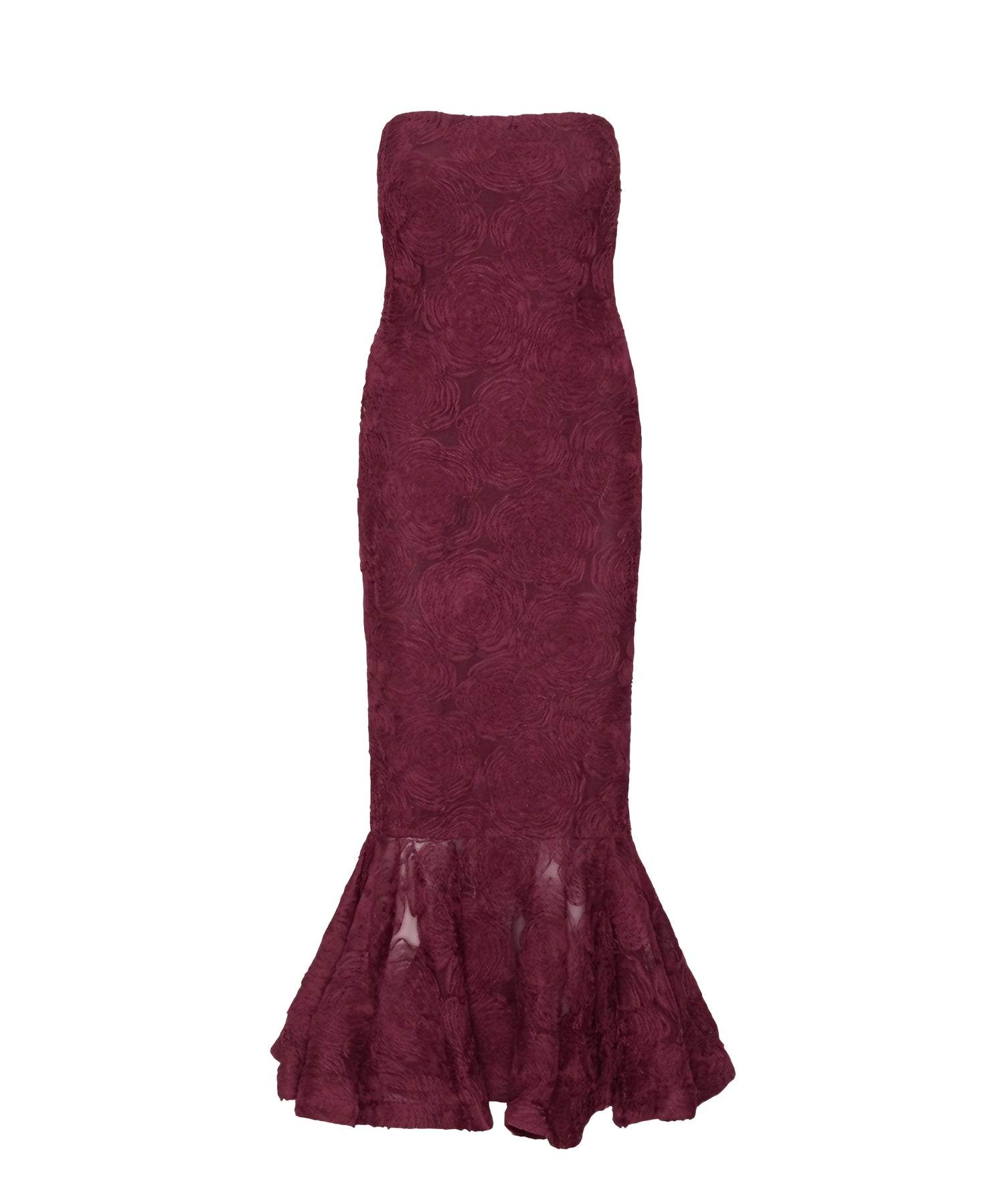Abito midi in mesh con volant 116275 741 ROTATE 