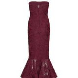 Abito midi in mesh con volant 116275 741 ROTATE 