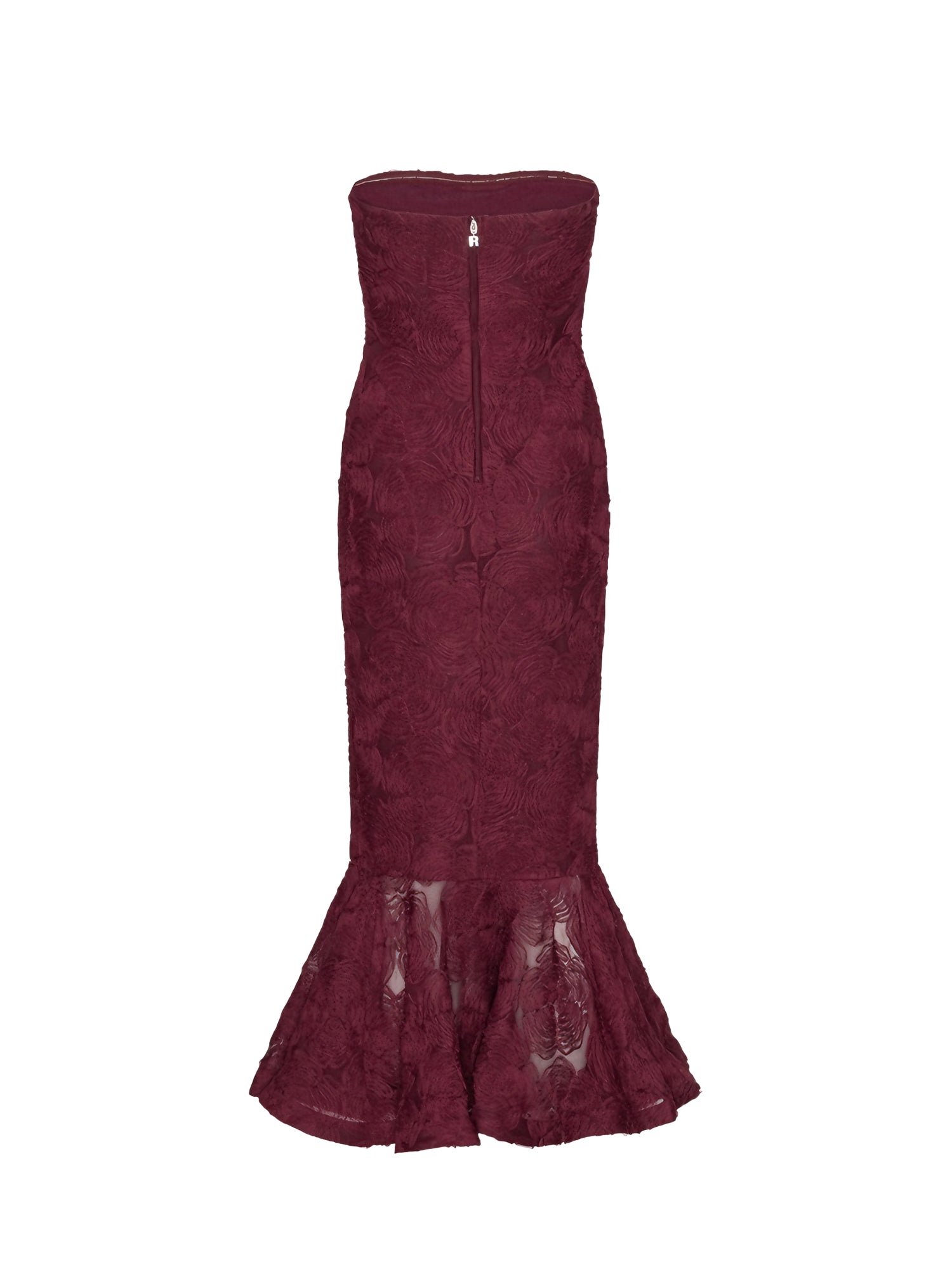 Abito midi in mesh con volant 116275 741 ROTATE 