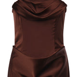 Abito bustier in raso 116336 2910 ROTATE 