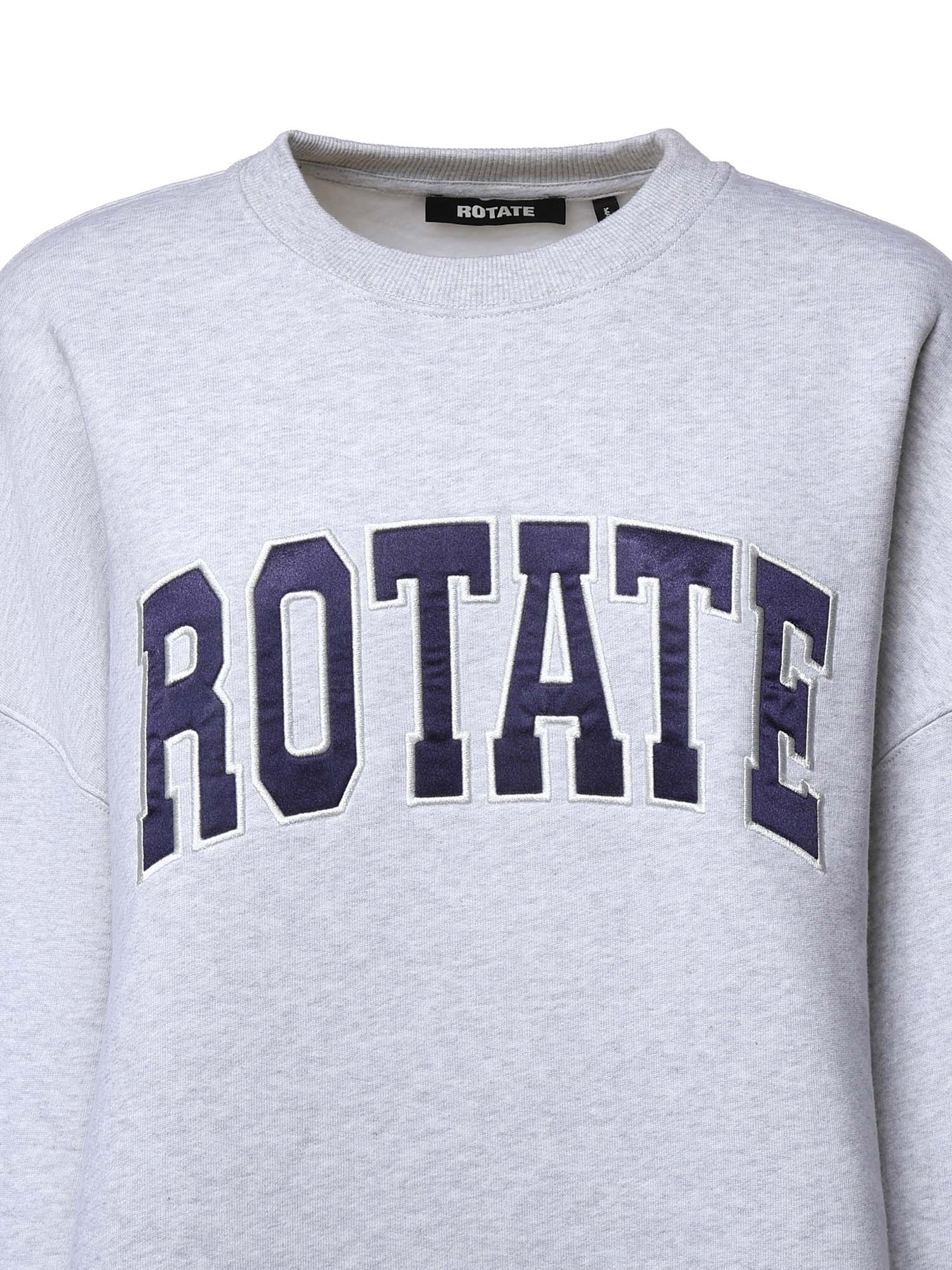 Felpa in cotone con logo 116371 1473 ROTATE 