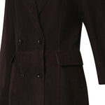 Cappotto doppiopetto in camoscio 116503 1111 ROTATE 