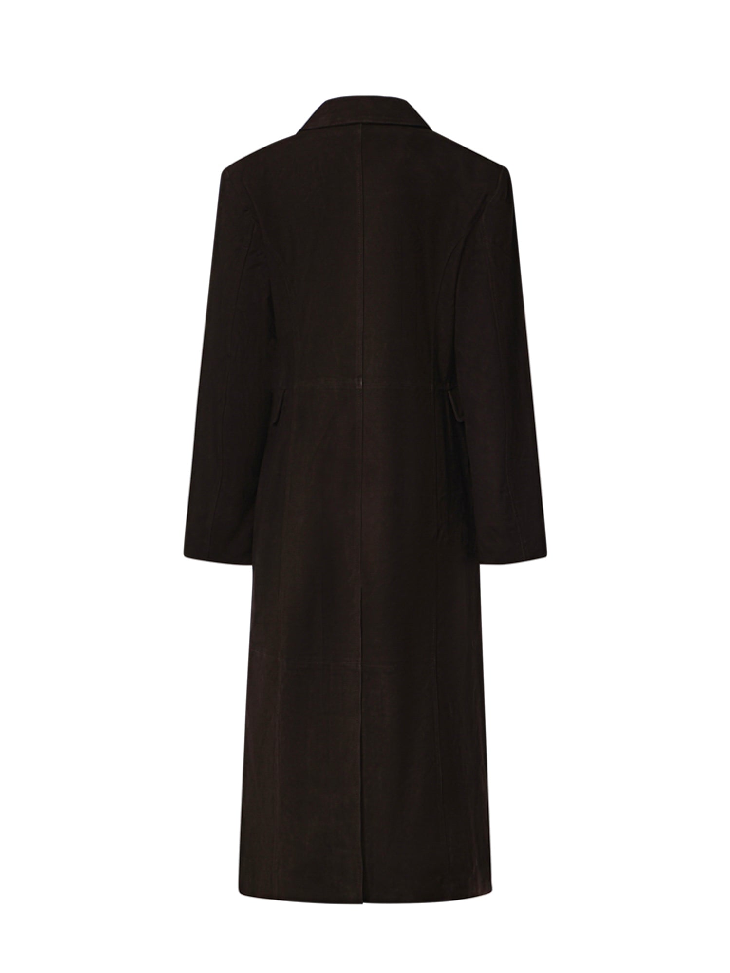 Cappotto doppiopetto in camoscio 116503 1111 ROTATE 