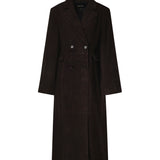 Cappotto doppiopetto in camoscio 116503 1111 ROTATE 