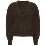 Cardigan con volant in misto alpaca e lana 116618 1667 ROTATE 