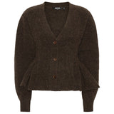 Cardigan con volant in misto alpaca e lana 116618 1667 ROTATE 