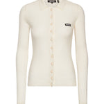Polo in lana e cashmere con logo 116680 857 ROTATE 