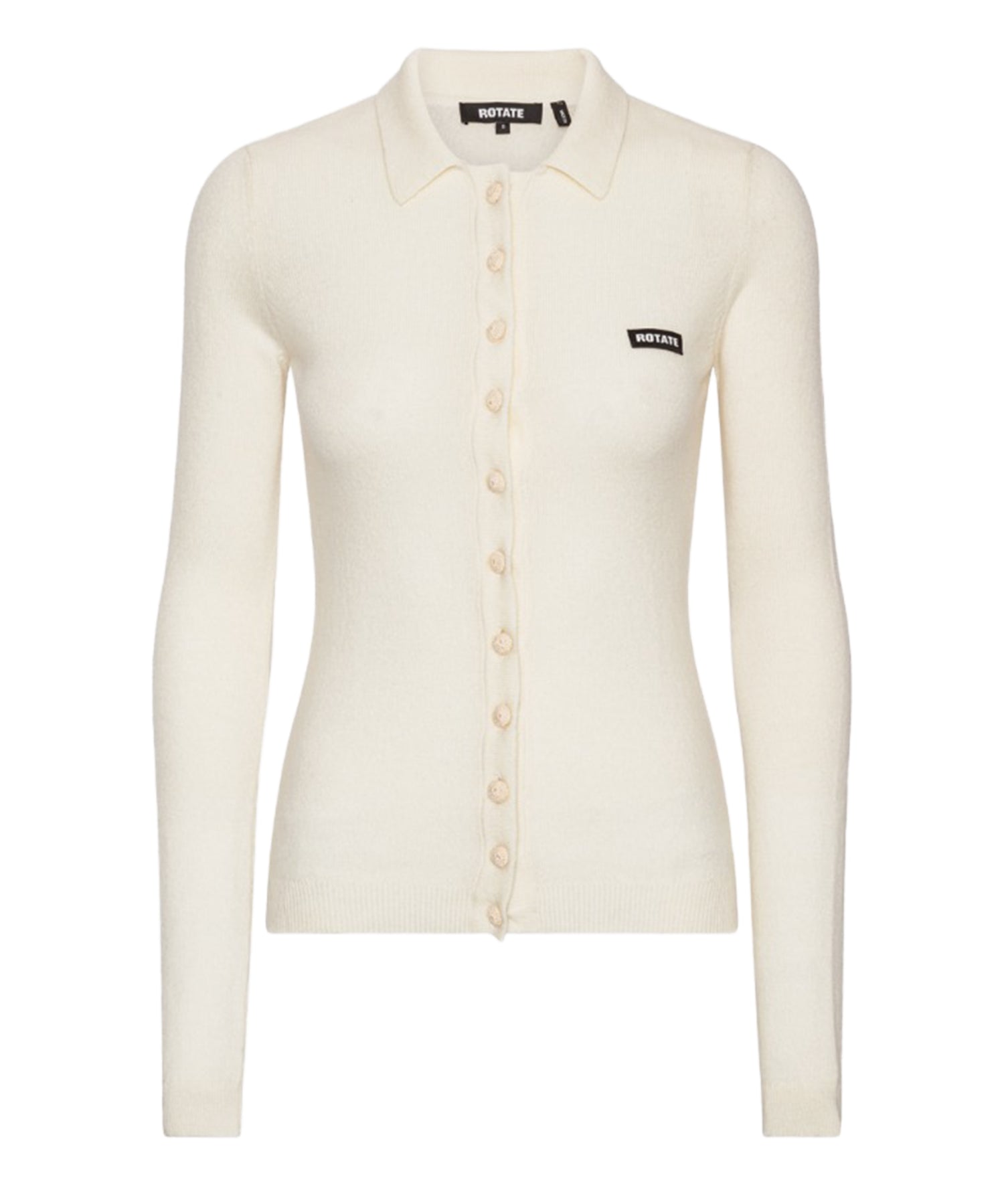 Polo in lana e cashmere con logo 116680 857 ROTATE 