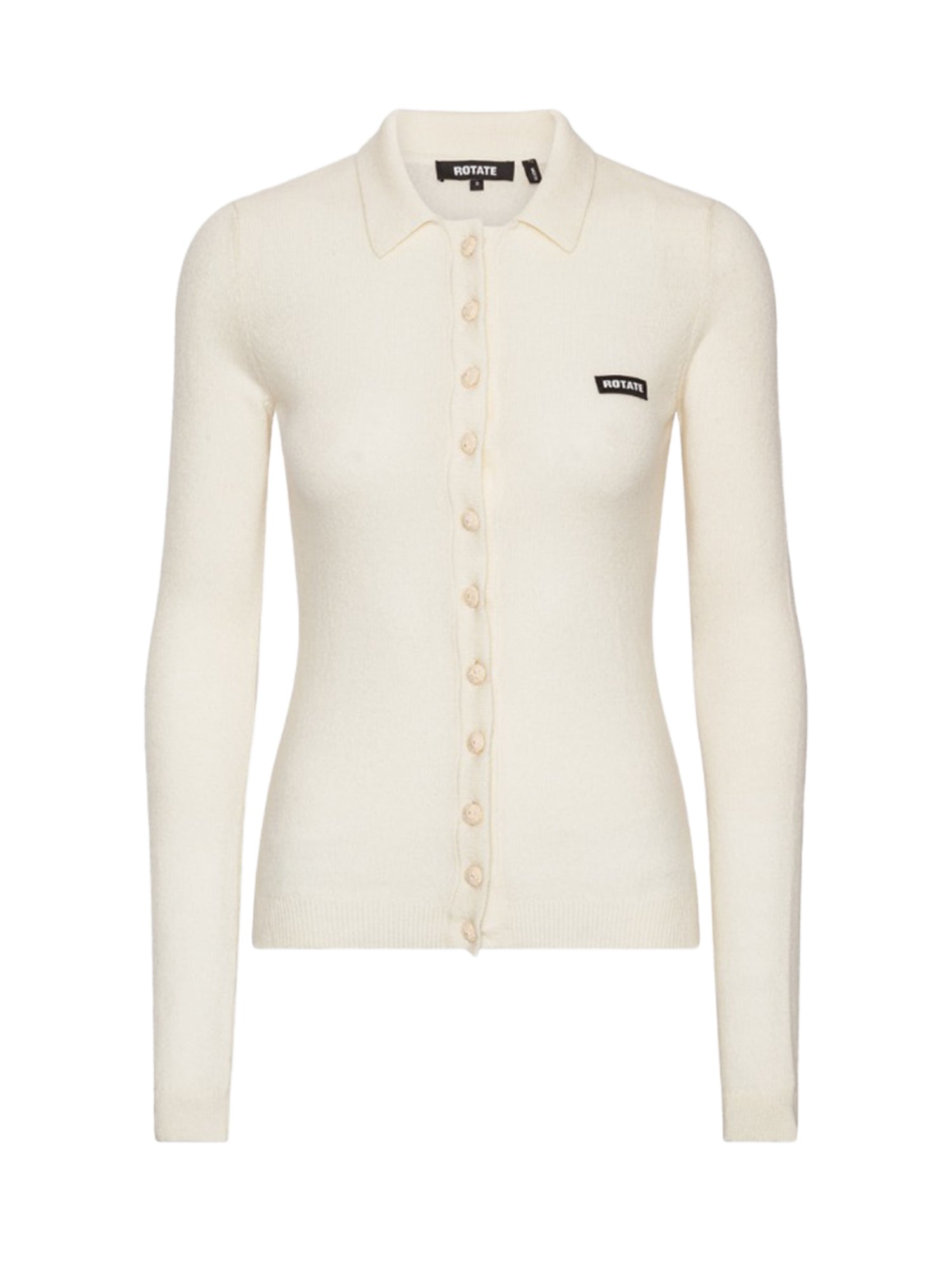 Polo in lana e cashmere con logo 116680 857 ROTATE 