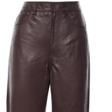 Pantaloni straight in pelle 117012 1667 ROTATE 