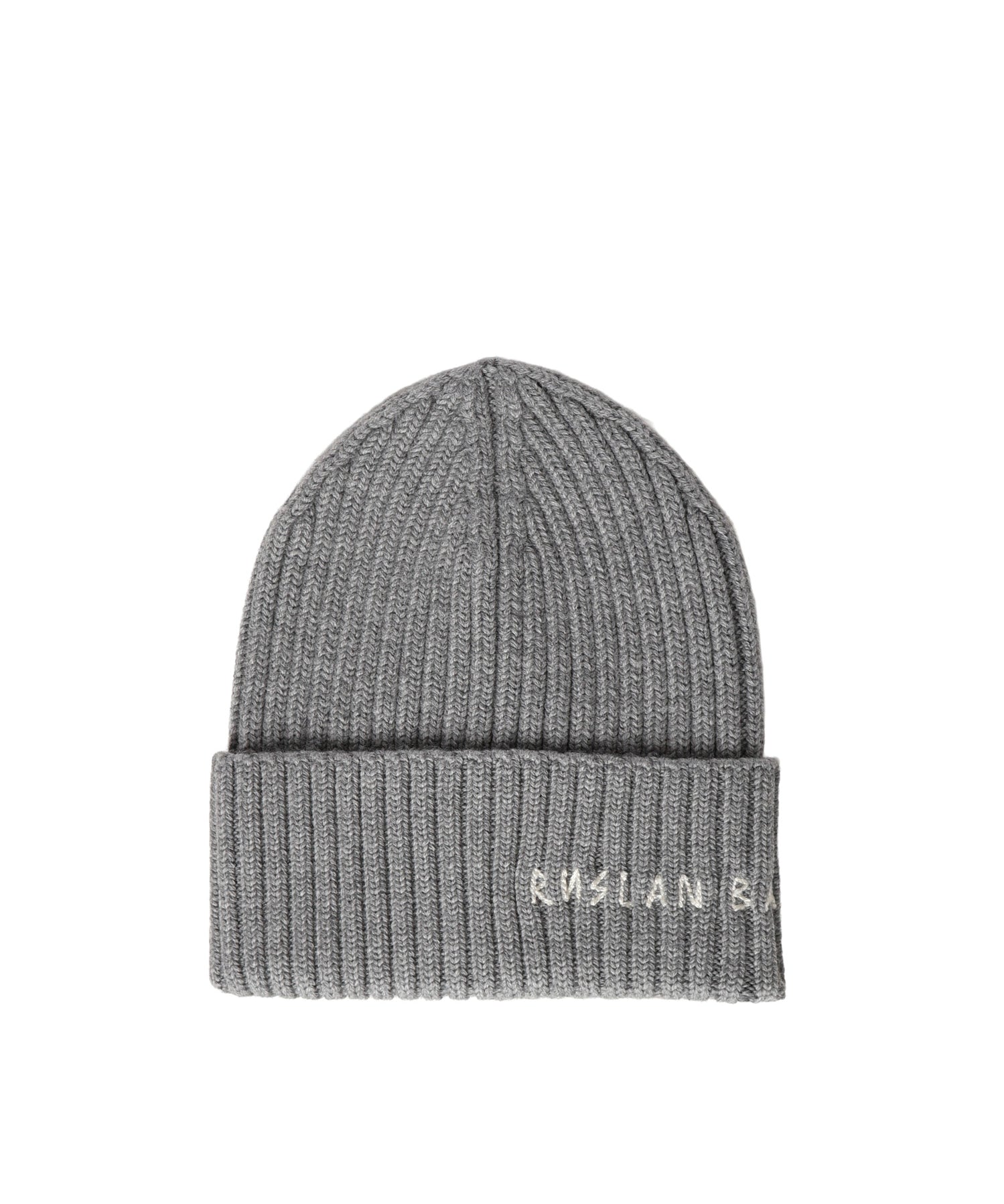 Beanie in lana con logo BN031 GREY RUSLAN BAGINSKIY 