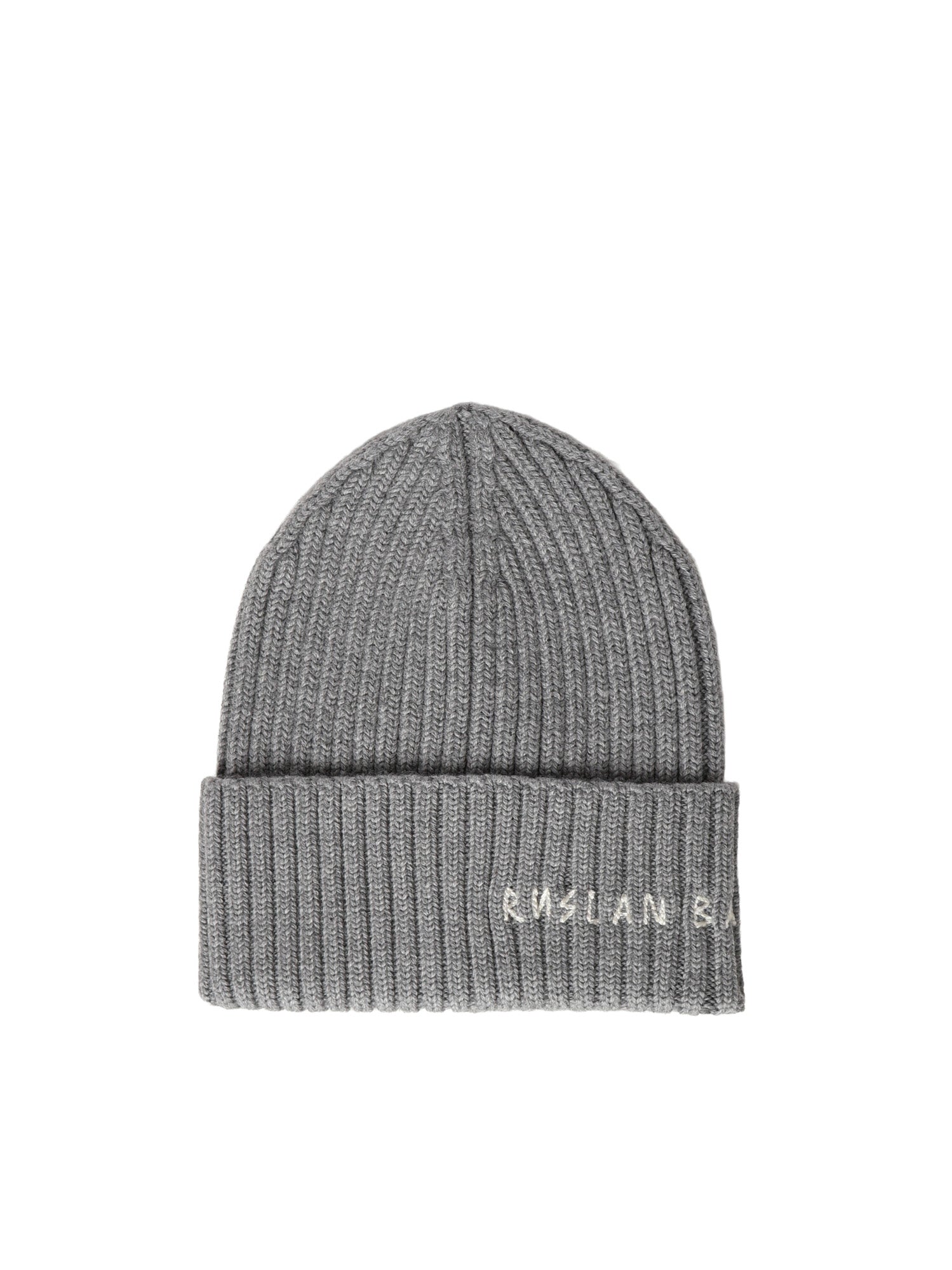 Beanie in lana con logo BN031 GREY RUSLAN BAGINSKIY 