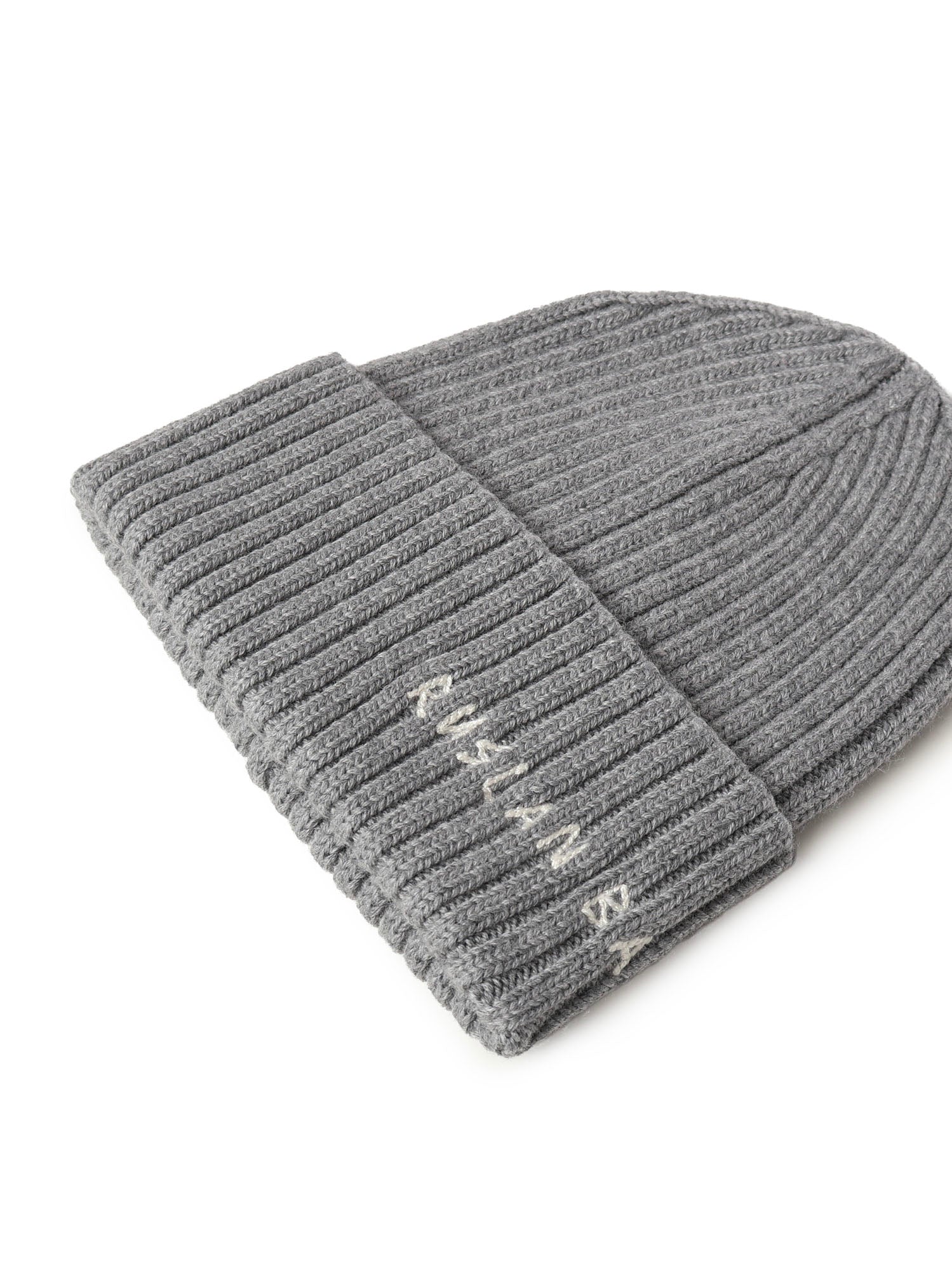 Beanie in lana con logo BN031 GREY RUSLAN BAGINSKIY 