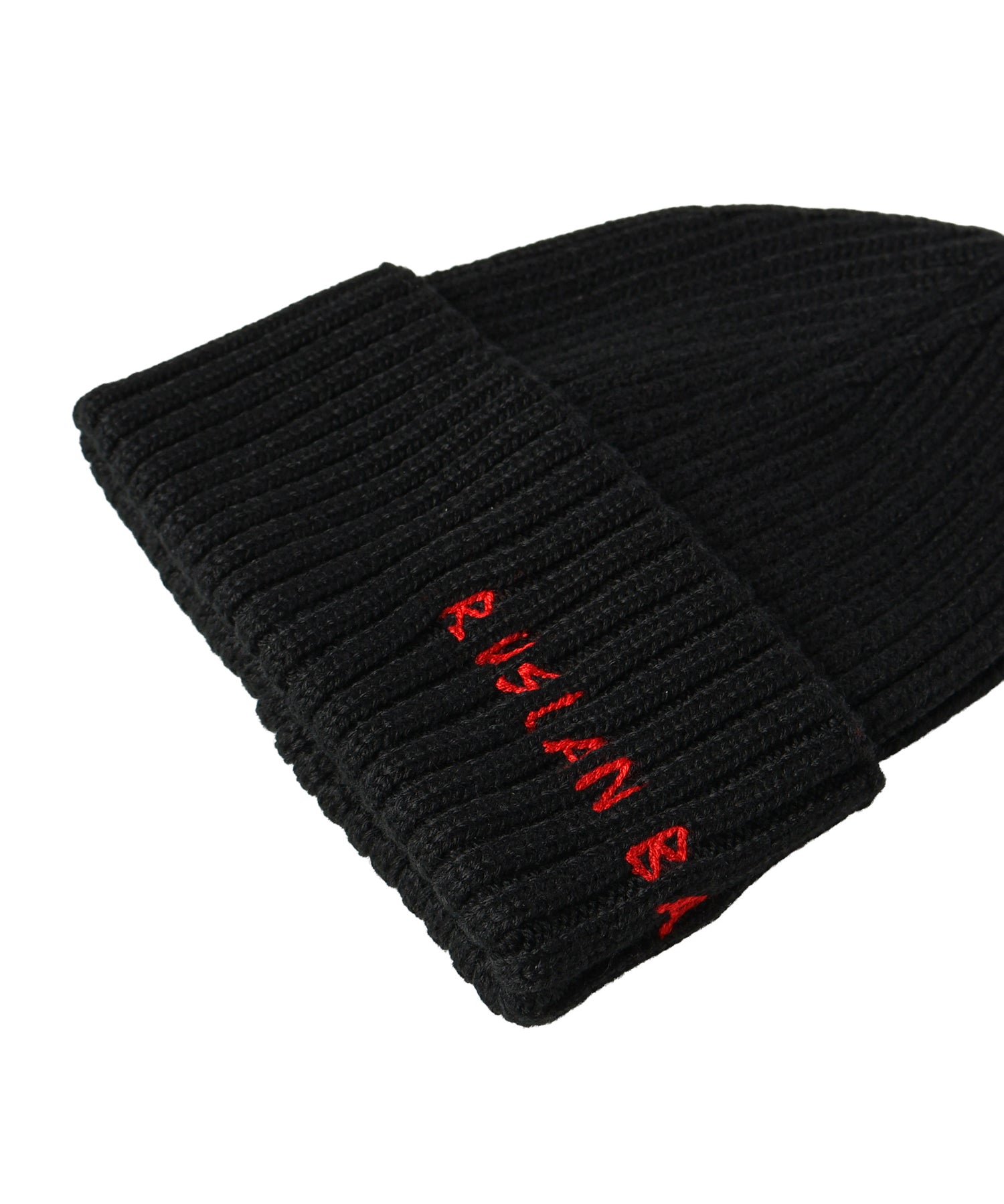 Beanie in misto lana con logo<BR/> BN033034  RUSLAN BAGINSKIY 