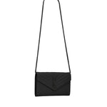 Pochette con catena Cassandre in pelle grain de poudre<BR/> 377828 BOW081000 SAINT LAURENT 