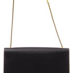 Pochette con catena Cassandre in pelle grain de poudre<BR/> 377828 BOW081000 SAINT LAURENT 