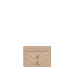 Portacarte Cassandre matelassé in grain de poudre 423291 BOW012721 SAINT LAURENT 