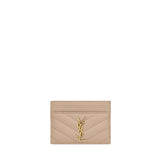 Portacarte Cassandre matelassé in grain de poudre 423291 BOW012721 SAINT LAURENT 