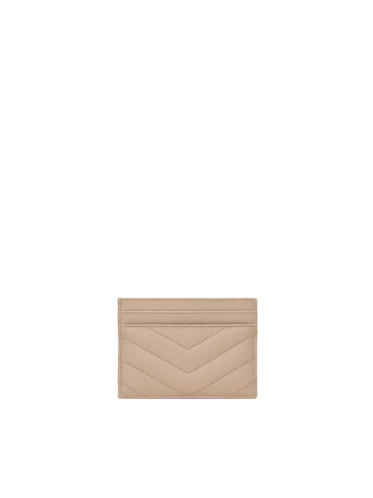 Portacarte Cassandre matelassé in grain de poudre 423291 BOW012721 SAINT LAURENT 