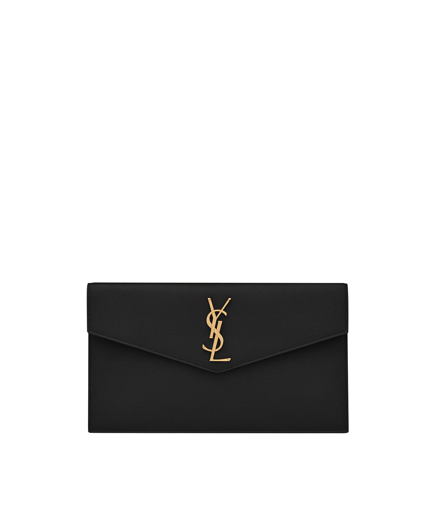 Pochette Uptown in pelle goffrata grain de poudre 565739 1GF0J1000 SAINT LAURENT 