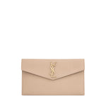 Pochette Uptown in pelle goffrata grain de poudre<BR/> 565739 1GF0J2721 SAINT LAURENT 