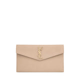 Pochette Uptown in pelle goffrata grain de poudre<BR/> 565739 1GF0J2721 SAINT LAURENT 