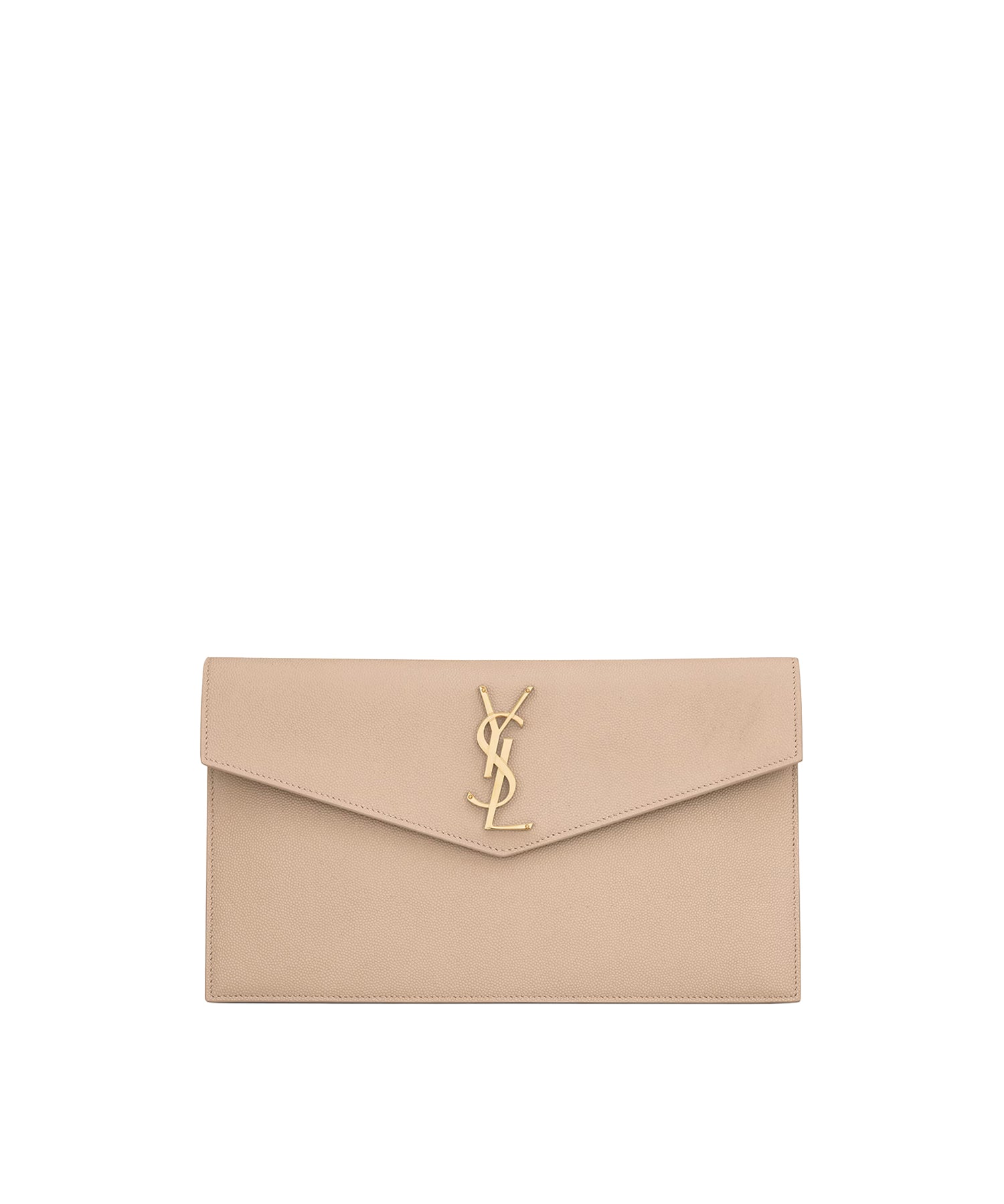 Pochette Uptown in pelle goffrata grain de poudre<BR/> 565739 1GF0J2721 SAINT LAURENT 