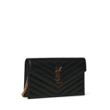Pochette Envelope con catena Cassandre in pelle grain de poudre 857605 BOW011000 SAINT LAURENT 