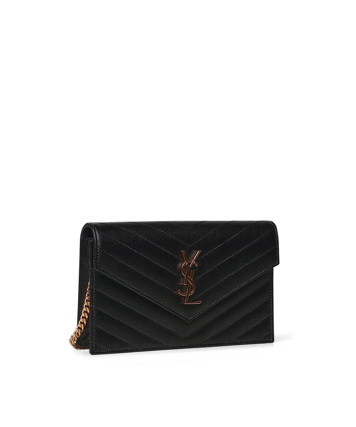 Pochette Envelope con catena Cassandre in pelle grain de poudre 857605 BOW011000 SAINT LAURENT 