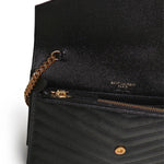 Pochette Envelope con catena Cassandre in pelle grain de poudre 857605 BOW011000 SAINT LAURENT 