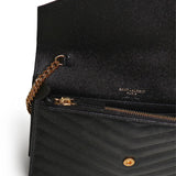 Pochette Envelope con catena Cassandre in pelle grain de poudre 857605 BOW011000 SAINT LAURENT 