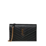 Pochette Envelope con catena Cassandre in pelle grain de poudre 857605 BOW011000 SAINT LAURENT 