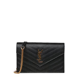 Pochette Envelope con catena Cassandre in pelle grain de poudre 857605 BOW011000 SAINT LAURENT 